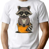 Funny Cute Raccoon T-Shirt - Sarcastic Humor Graphic Tee - White