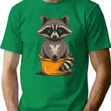 Funny Cute Raccoon T-Shirt - Sarcastic Humor Graphic Tee - Green