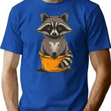 Funny Cute Raccoon T-Shirt - Sarcastic Humor Graphic Tee - Blue