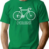 Funny Cycologist Bike Cycling T-Shirt - Sarcastic Humor Graphic Tee - Green