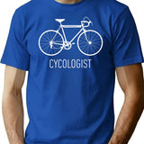 Funny Cycologist Bike Cycling T-Shirt - Sarcastic Humor Graphic Tee - Blue