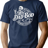 Funny Dad Bod Skeleton Shirt - Its Not A Dad Bod Its A Father Figure - Retro Rock Style Gift For Dad Fathers Day T-Shirt - Navy