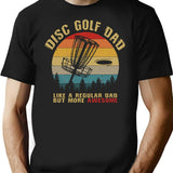 Funny Disc Golf Dad T-Shirt for Men & Women, T-Shirts Graphic Tee - Black