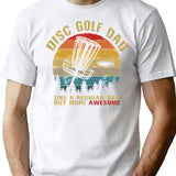 Funny Disc Golf Dad T-Shirt for Men & Women, T-Shirts Graphic Tee - White