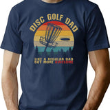 Funny Disc Golf Dad T-Shirt for Men & Women, T-Shirts Graphic Tee - Navy