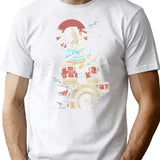 Funny Drummer Samurai No.6 Warrior Japanese Lover T-Shirt for Men & Women, T-Shirts Graphic Tee - White