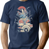 Funny Drummer Samurai No.6 Warrior Japanese Lover T-Shirt for Men & Women, T-Shirts Graphic Tee - Navy