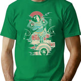 Funny Drummer Samurai No.6 Warrior Japanese Lover T-Shirt for Men & Women, T-Shirts Graphic Tee - Green
