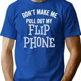 Funny Flip Phone Cellular Retro Vintage Change Resistant Technology T-Shirt for Men & Women, T-Shirts Graphic Tee - Blue