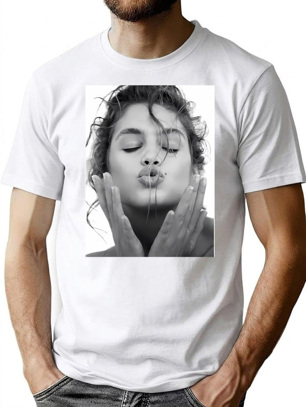 Funny Gift For Cindy Crawford Vintage Photograp T-Shirt for Men & Women, T-Shirts Graphic Tee - White