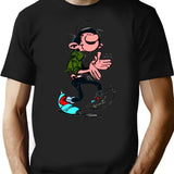 Funny Gift For Spirou Paper Vintage Photograp T-Shirt for Men & Women, T-Shirts Graphic Tee - Black