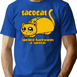 Funny - Tacocat Spelled Backwards (vintage Look) T-Shirt - Blue