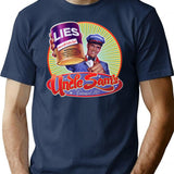 Government Lies T-Shirt - Retro Graphic Tee for Men & Women - Navy