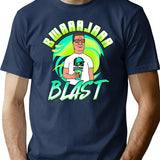 Graphic Man Funny Blast Cute Vintage T-Shirt - Navy