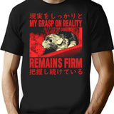 Grasp On Reality Rat T-Shirt - Retro Graphic Tee for Men & Women - Black