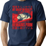 Grasp On Reality Rat T-Shirt - Retro Graphic Tee for Men & Women - Navy