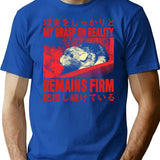 Grasp On Reality Rat T-Shirt - Retro Graphic Tee for Men & Women - Blue