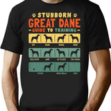 Great Dane Funny Guide To Traning T-Shirt - Black