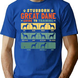 Great Dane Funny Guide To Traning T-Shirt - Blue