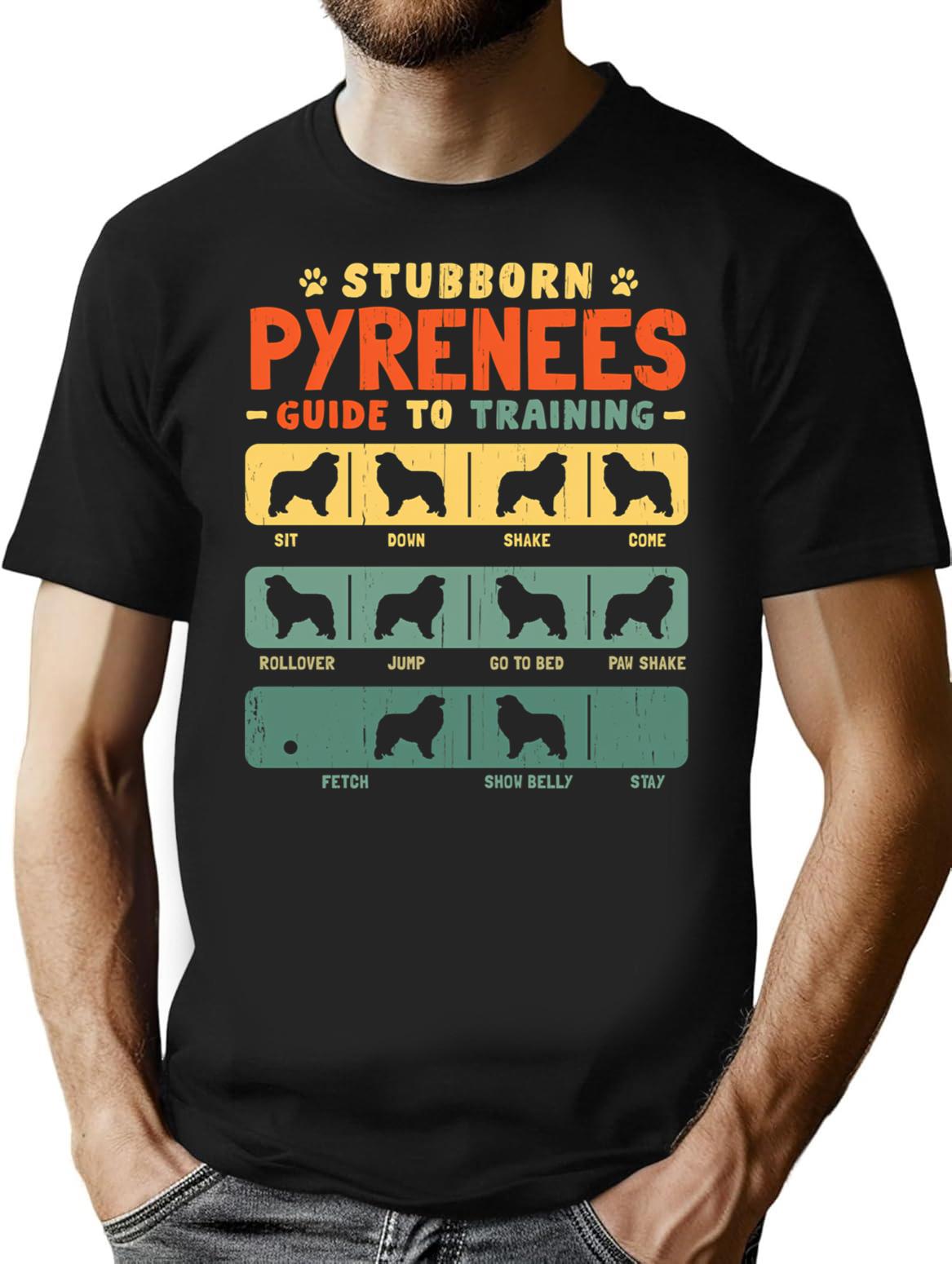 Great Pyrenees Pyr Funny Guide To Traning T-Shirt - Black