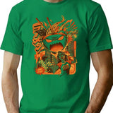 Great Ramen Attack T-Shirt - Retro Graphic Tee for Men & Women - Green