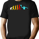 Great Water Polo Evolution Sport Water Ball Player T-Shirt - Black
