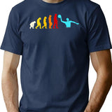 Great Water Polo Evolution Sport Water Ball Player T-Shirt - Navy