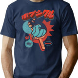 Great Wave Ice Pop T-Shirt - Retro Graphic Tee for Men & Women - Navy