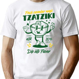 Greek Tzatziki Retro Mascot T-Shirt - White
