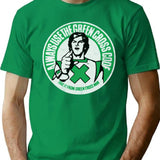Green Cross Code Man T-Shirt - Retro Graphic Tee for Men & Women - Green