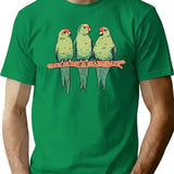 Green Parrot T-Shirt - Retro Graphic Tee for Men & Women - Green