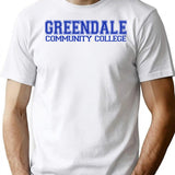 Greendale College Jersey (blue) T-Shirt - Retro Graphic Tee for Men & Women - White