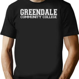 Greendale College Jersey (white) T-Shirt - Retro Graphic Tee for Men & Women - Black