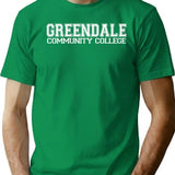 Greendale College Jersey (white) T-Shirt - Retro Graphic Tee for Men & Women - Green