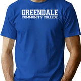 Greendale College Jersey (white) T-Shirt - Retro Graphic Tee for Men & Women - Blue