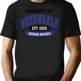 Greendale Community College Human Being Vintage Logo (1) T-Shirt - Black