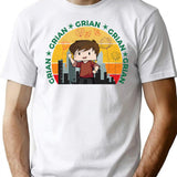 Grian T-Shirt - Retro Graphic Tee for Men & Women - White