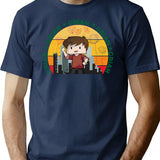 Grian T-Shirt - Retro Graphic Tee for Men & Women - Navy