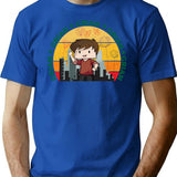 Grian T-Shirt - Retro Graphic Tee for Men & Women - Blue