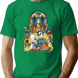 Grim Fandango Vintage Videogame Artwork T-Shirt - Retro Graphic Casual Tee - Green