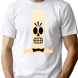 Grim T-Shirt - Retro Graphic Tee for Men & Women - White