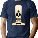 Grim T-Shirt - Retro Graphic Tee for Men & Women - Navy