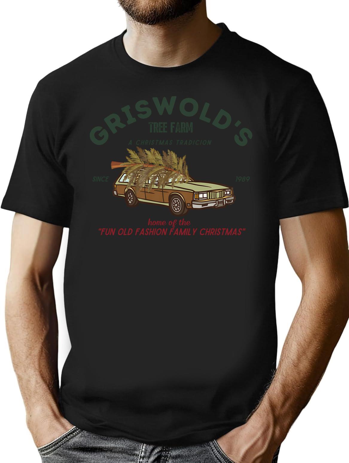 Griswold's Tree Farm T-Shirt - Retro Graphic Tee for Men & Women - Black