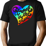 Groove Is In The Heart T-Shirt - Retro Graphic Tee for Men & Women - Black