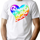 Groove Is In The Heart T-Shirt - Retro Graphic Tee for Men & Women - White