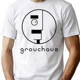 Grouchaus T-Shirt - Retro Graphic Tee for Men & Women - White