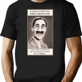 Groucho Resigns T-Shirt - Retro Graphic Tee for Men & Women - Black