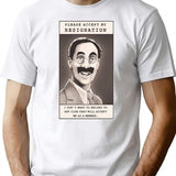 Groucho Resigns T-Shirt - Retro Graphic Tee for Men & Women - White