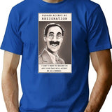 Groucho Resigns T-Shirt - Retro Graphic Tee for Men & Women - Blue