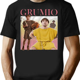 Grumio Plebs T-Shirt - Retro Graphic Tee for Men & Women - Black